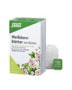 Weißdornblätter mit Blüten Arzneitee 15 Filterbeutel