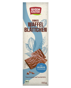 Waffelblättchen in Vollmilch-Schokolade