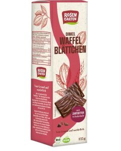 Waffelblättchen in Zartbitter-Schokolade