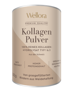 Wellora Kollagen Pulver 100% reines Kollagen-Hydrolysat Typ 1 & 3